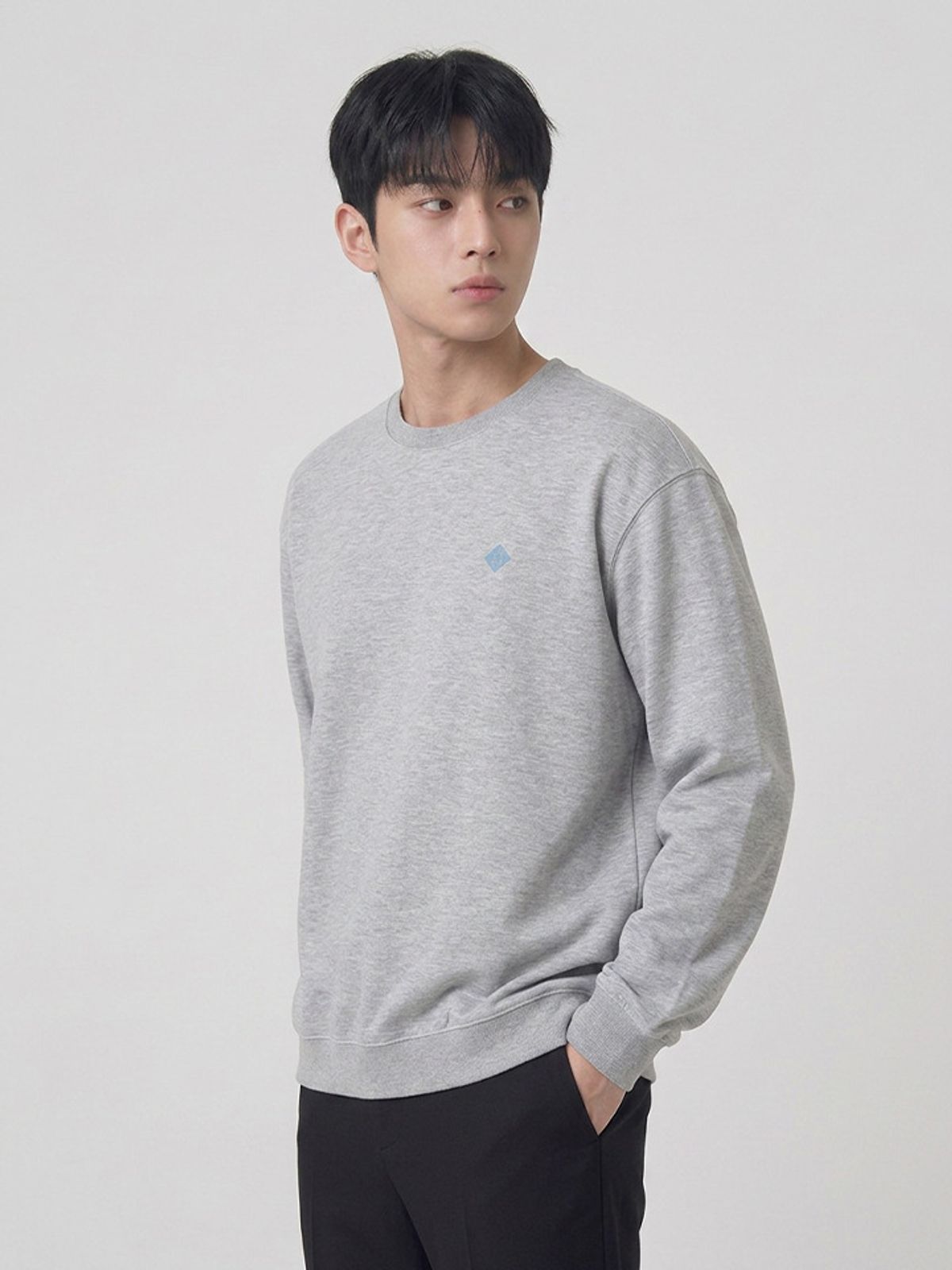 행텐(HANGTEN) 공용 더블페이스 프론트 스몰 그래픽 티셔츠_055(10580-031-615-69)