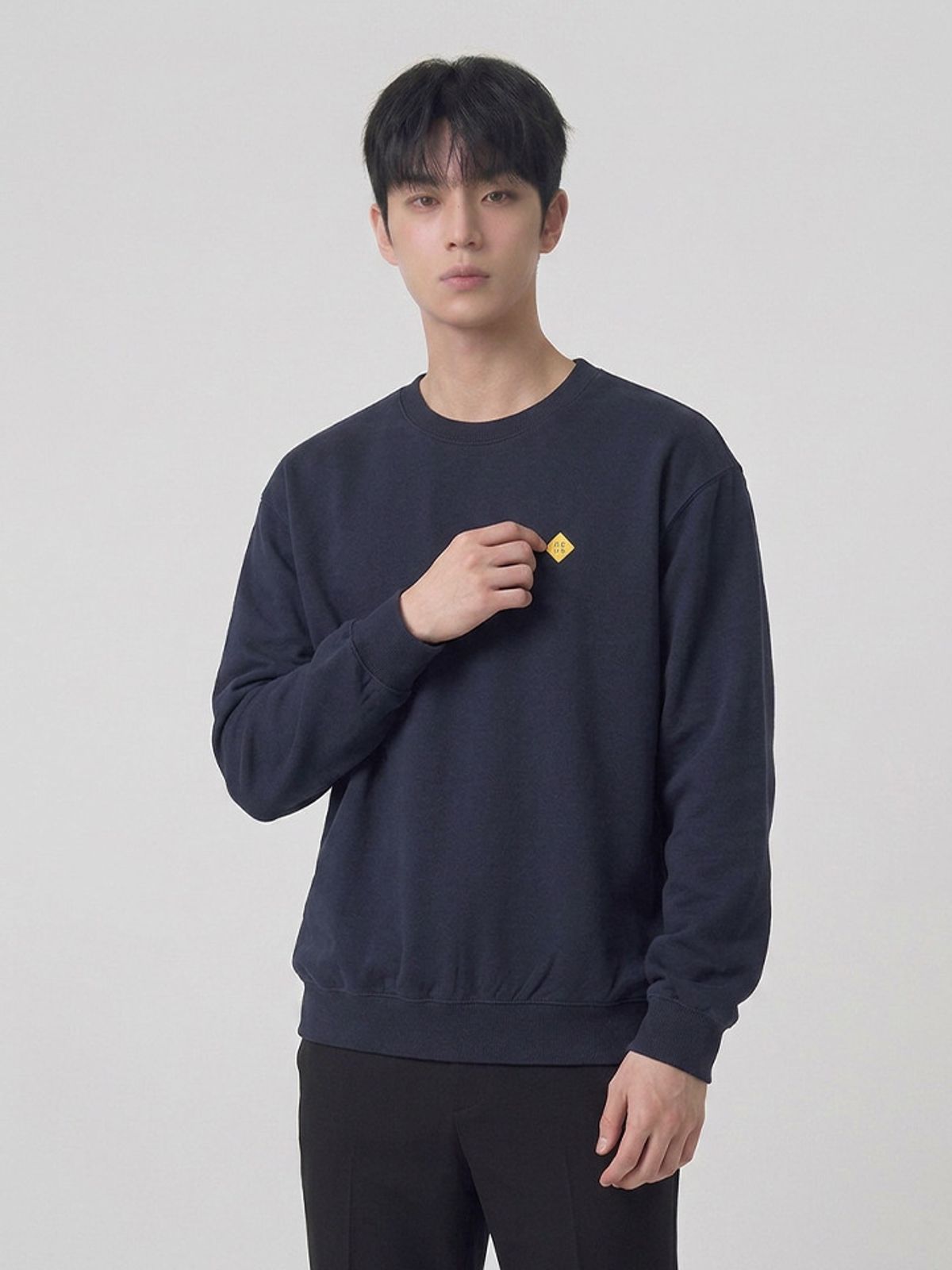행텐(HANGTEN) 공용 더블페이스 프론트 스몰 그래픽 티셔츠_290(10580-031-615-69)
