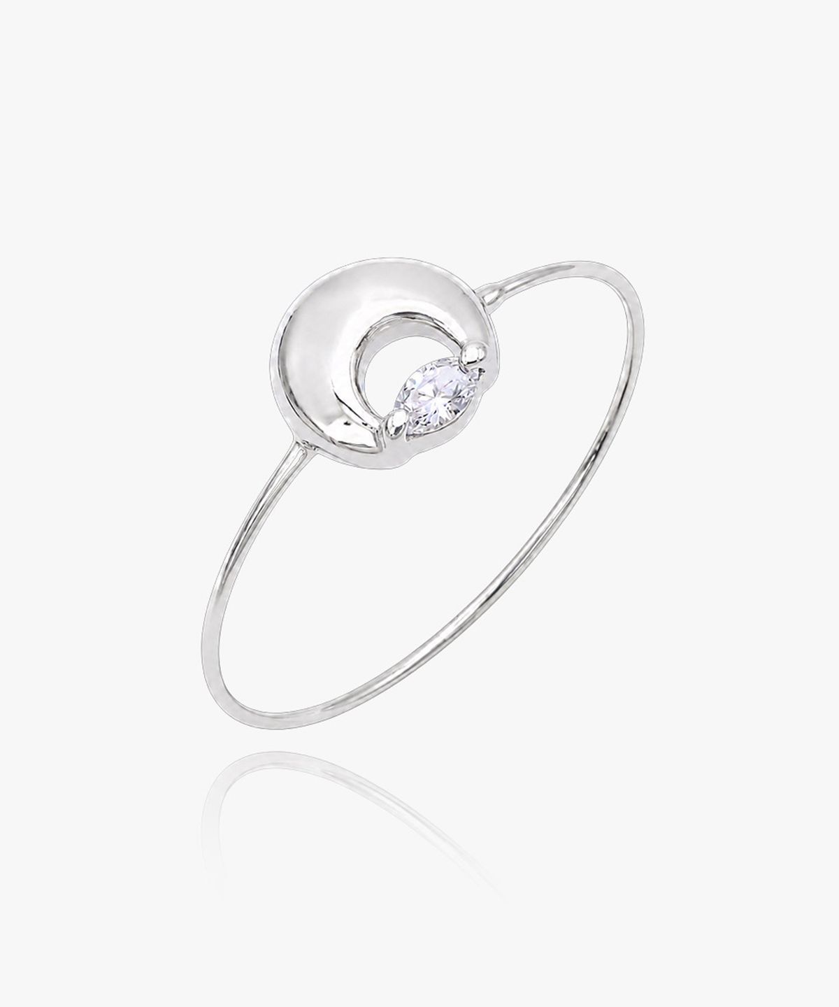 엘렌쥬얼리(HELENE JEWELRY) 실버 925 Silver 크레센트 문 미스 링 은 실 반지