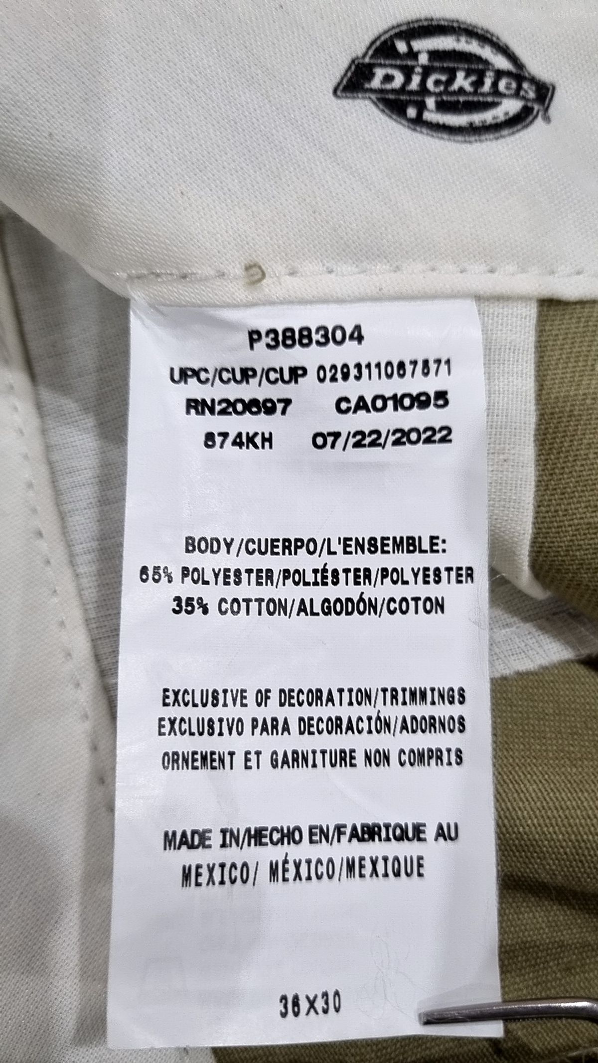 디키즈(DICKIES) 코튼 팬츠 30X30