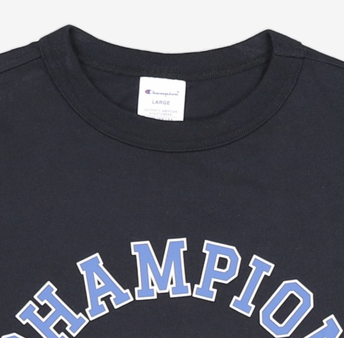 챔피온(CHAMPION) 컬리지 그래픽 반팔 티셔츠 Black L