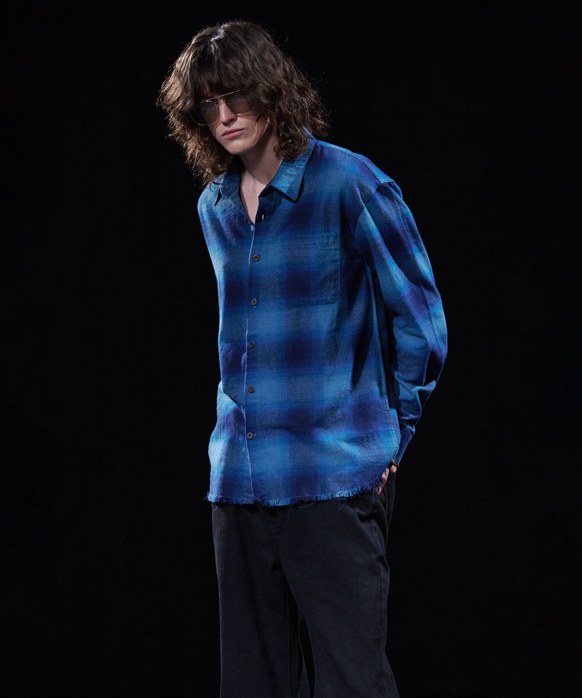 테이크이지(TAKEASY) [DMD] VOID CK SHIRT  - Blue