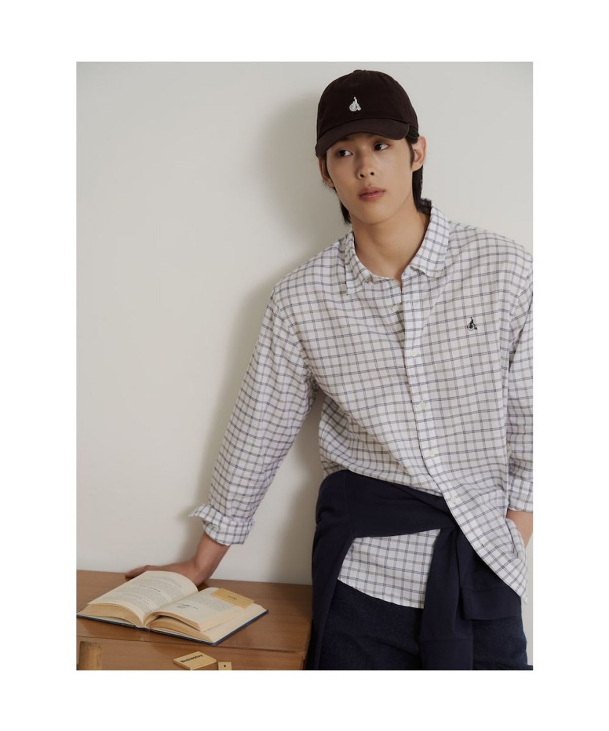 빈폴 멘(BEANPOLE MEN) 스몰 체크 셔츠 - 화이트