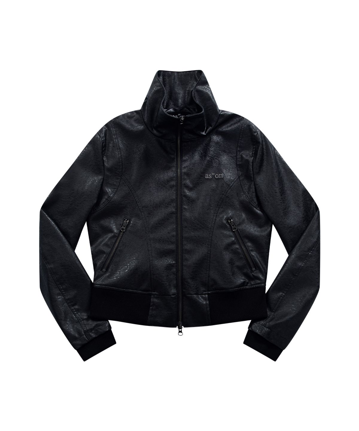 애즈온(ASON) NOX CONTOUR LEATHER JACKET / BLACK