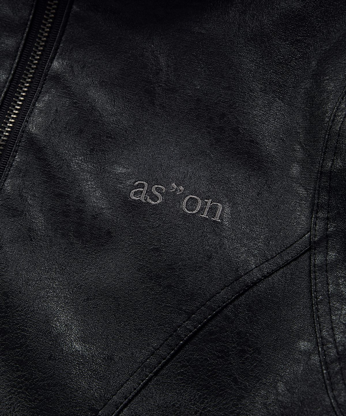 애즈온(ASON) NOX CONTOUR LEATHER JACKET / BLACK