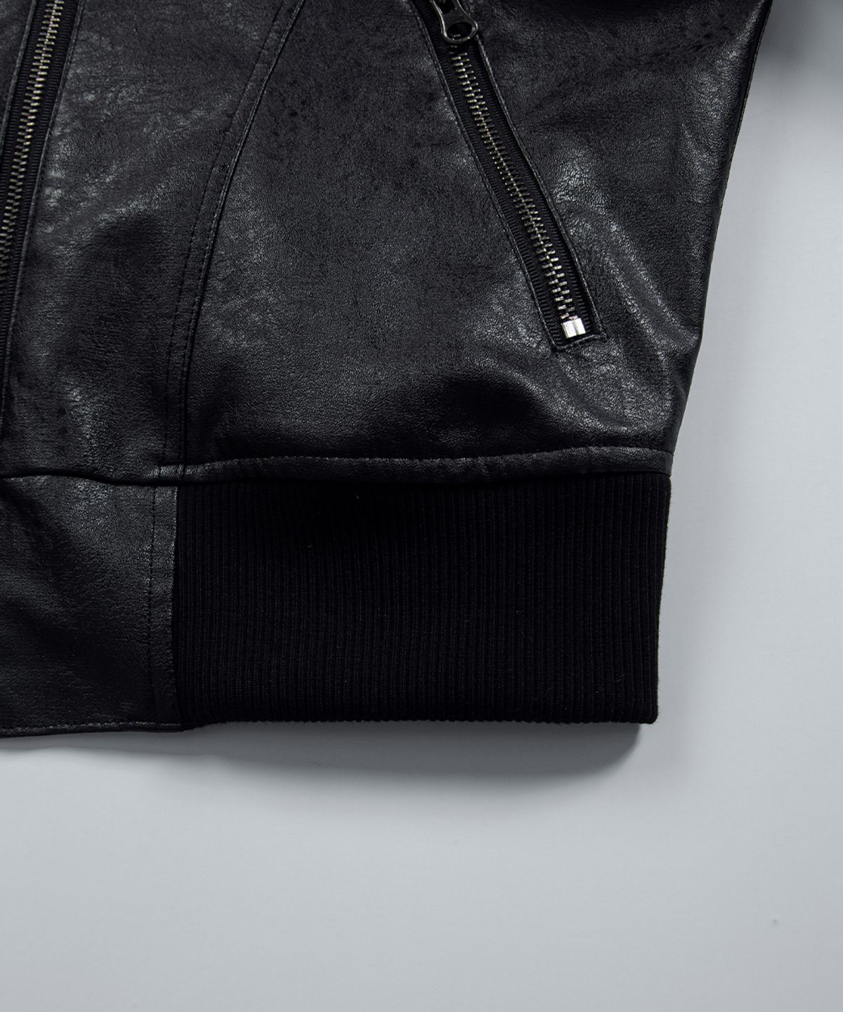 애즈온(ASON) NOX CONTOUR LEATHER JACKET / BLACK