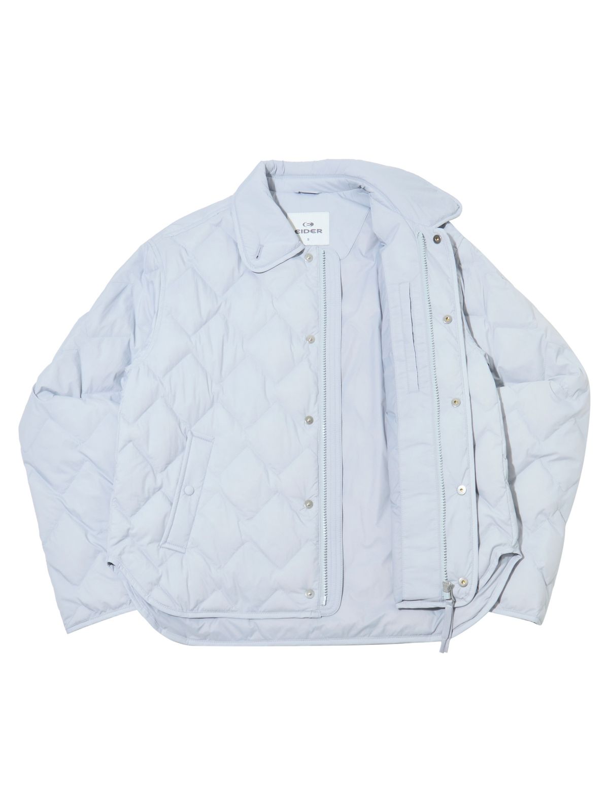 아이더(EIDER) THERMOLOCK (써모락) 여성 슬림 블렌드 패딩 셔켓_Light Blue