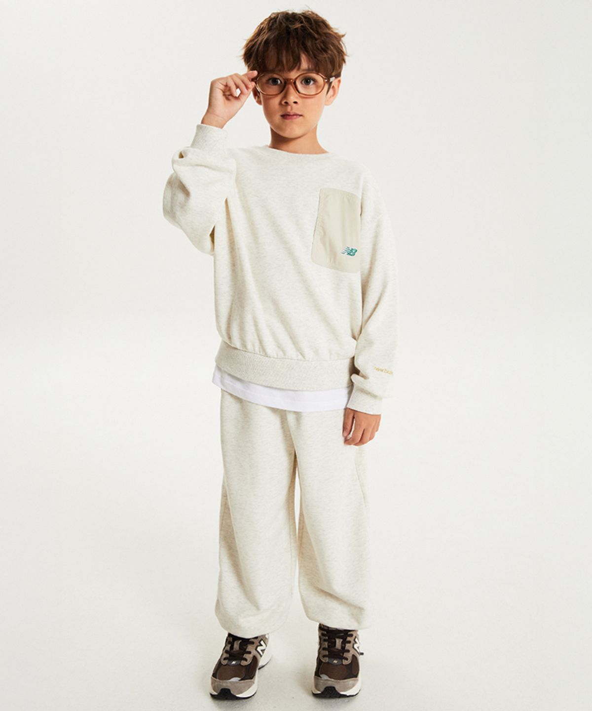뉴발란스 키즈(NEWBALANCEKIDS) [3PCS] 일러스트 스웻 세트 NK9YG4902U33