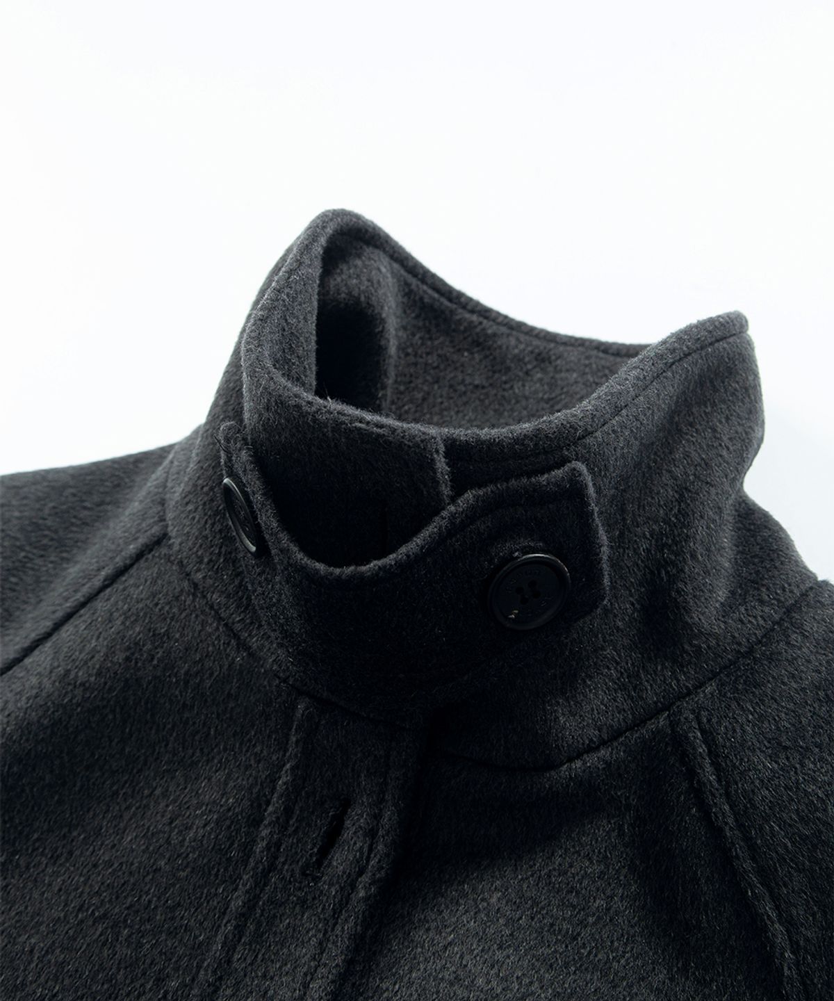 애즈온(ASON) MARLOW HIGH NECK COAT / CHARCOAL