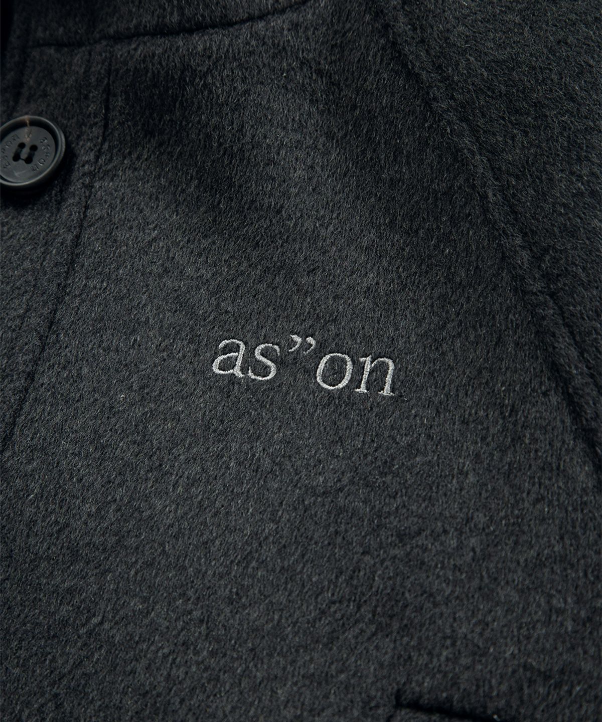 애즈온(ASON) MARLOW HIGH NECK COAT / CHARCOAL
