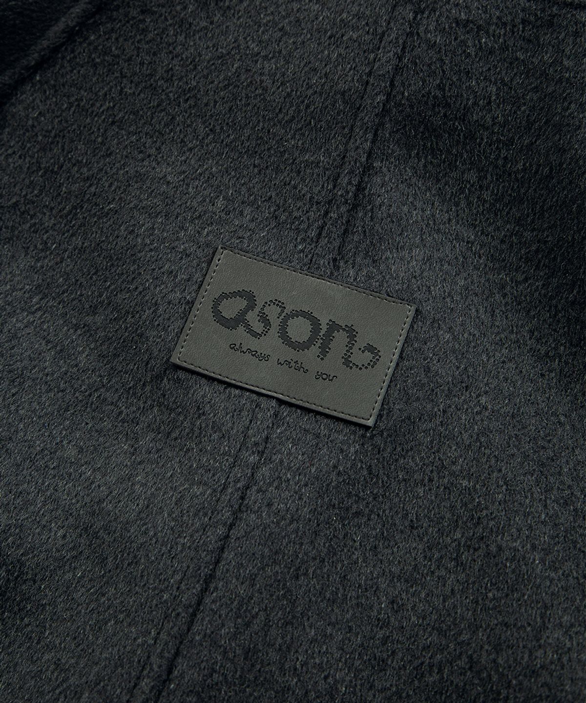 애즈온(ASON) MARLOW HIGH NECK COAT / CHARCOAL