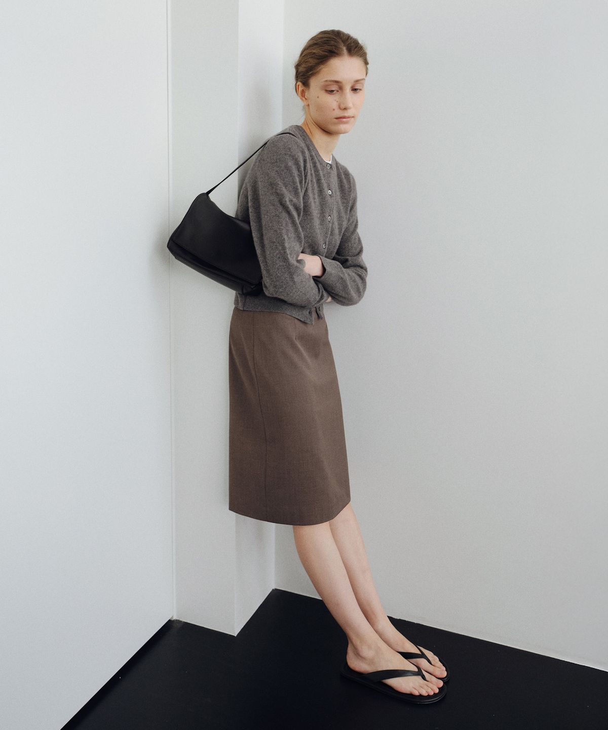 로트(LOTE) Cashmere Wool Crew Cardigan_4 Color