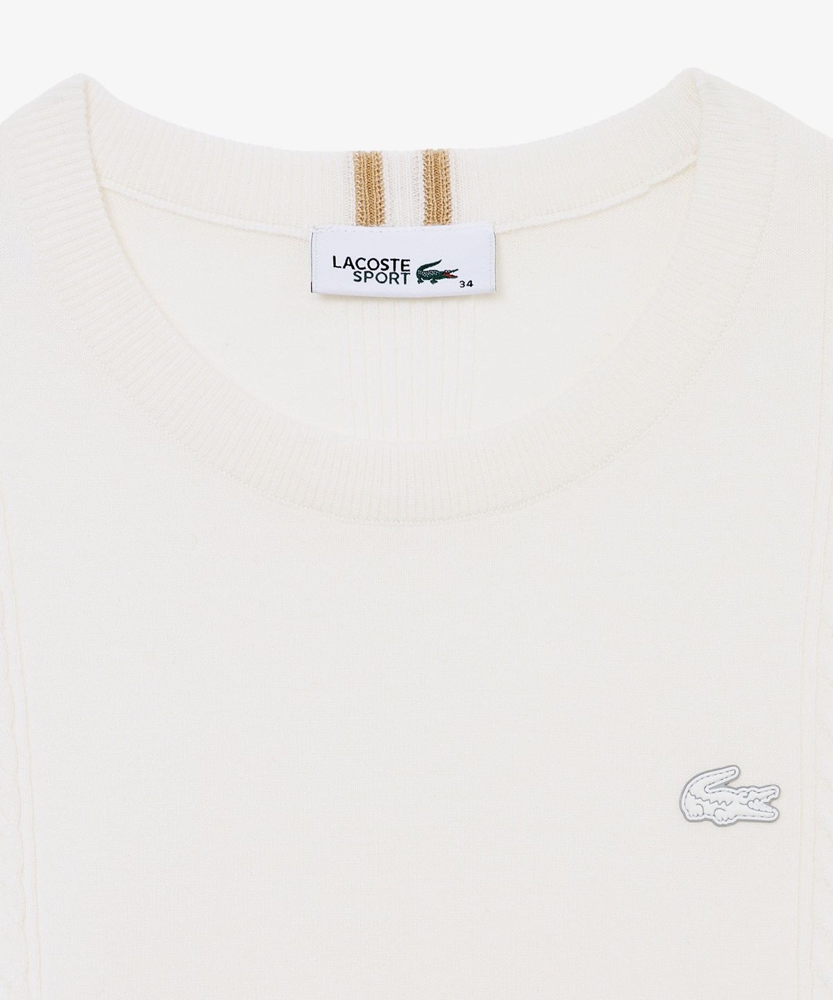 라코스테(LACOSTE) 여성 부분 케이블 라운드 스웨터 AF705E-56N 70V