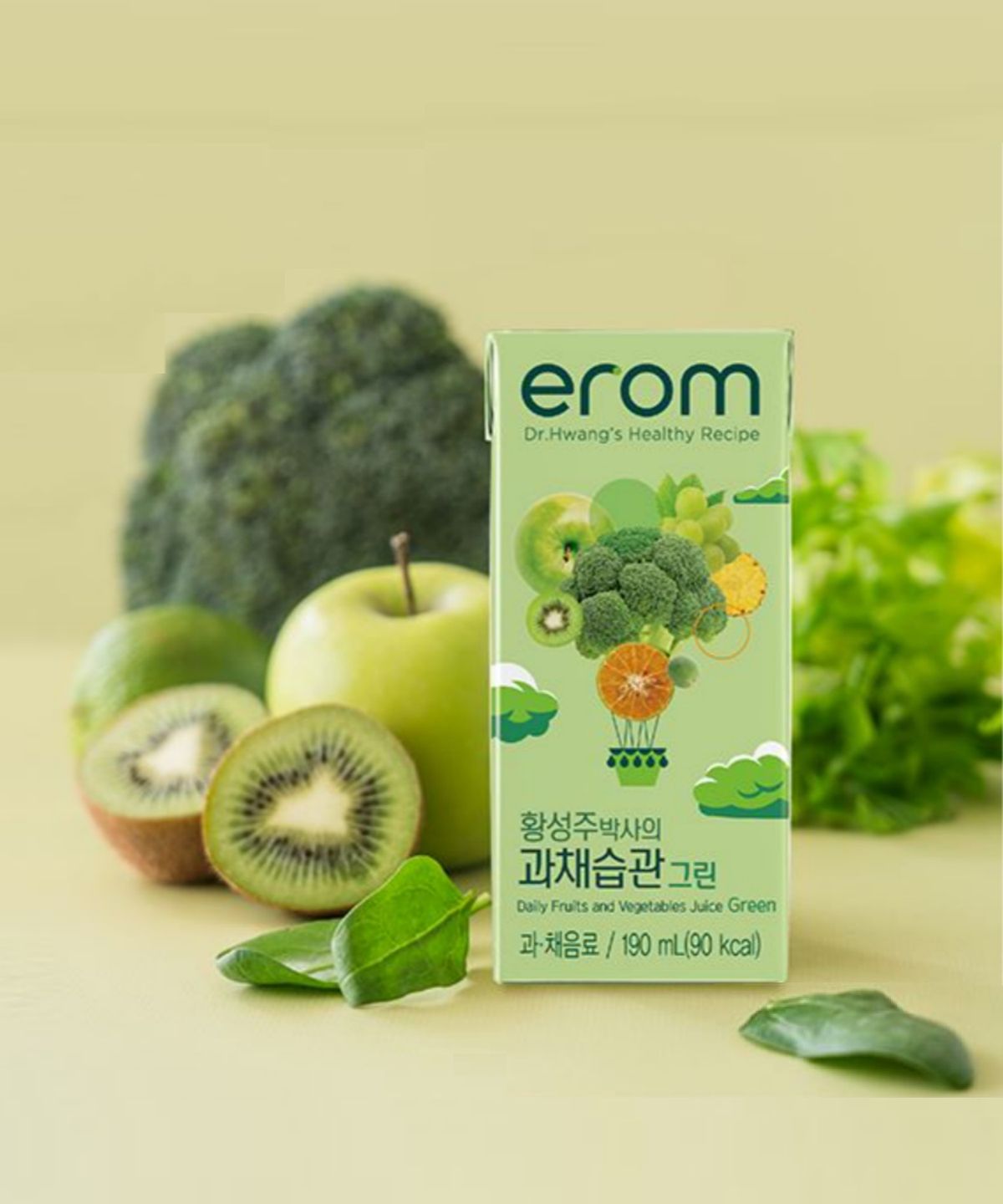 이롬(EROM) 이롬 황성주 박사의 과채습관 190ml 4종 택2(퍼플/그린/옐로우/트로피컬), 총 32팩