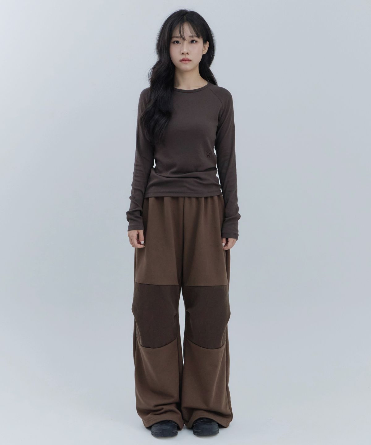 고리(GORI) Wide Panel Pants (brown)