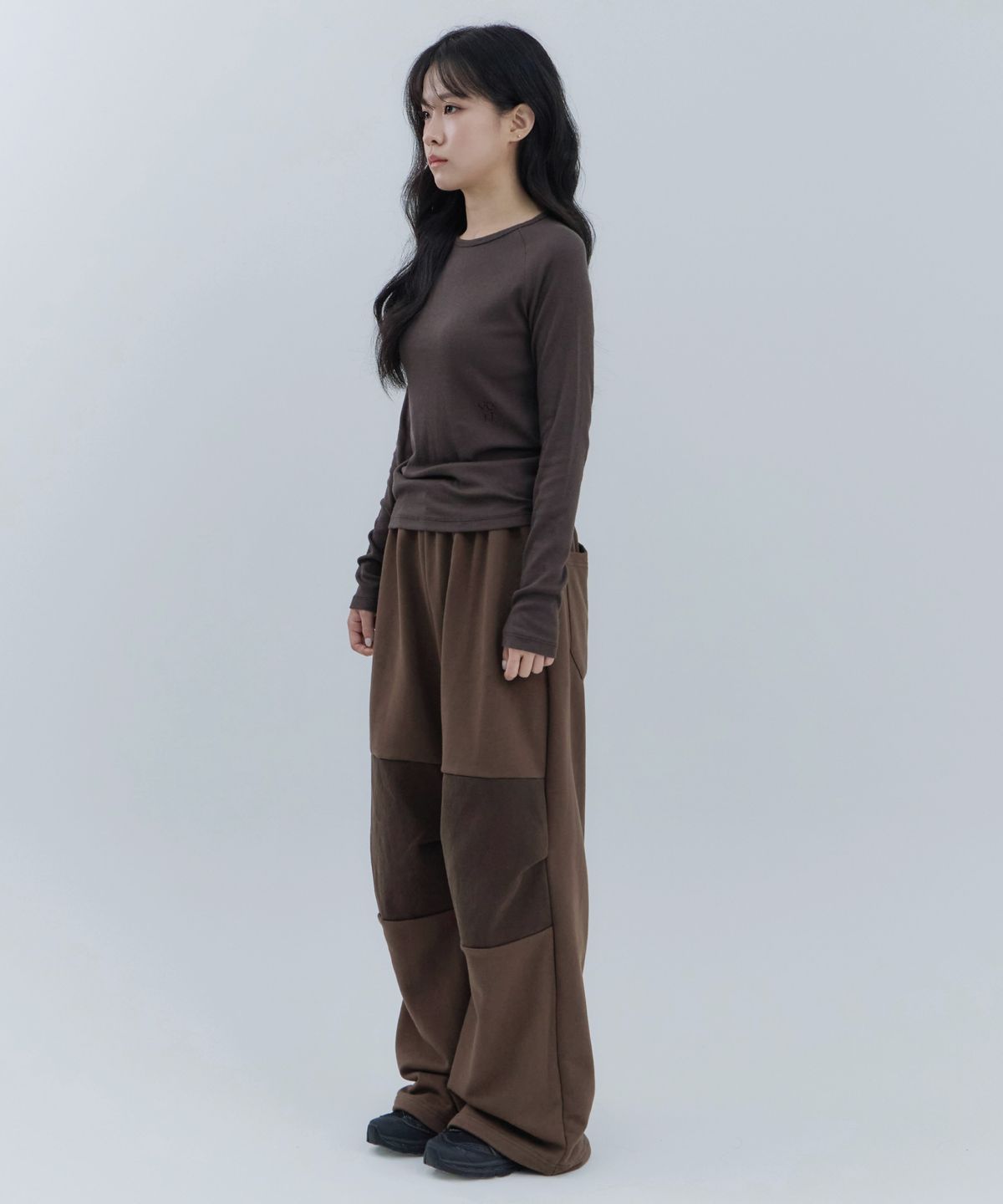 고리(GORI) Wide Panel Pants (brown)