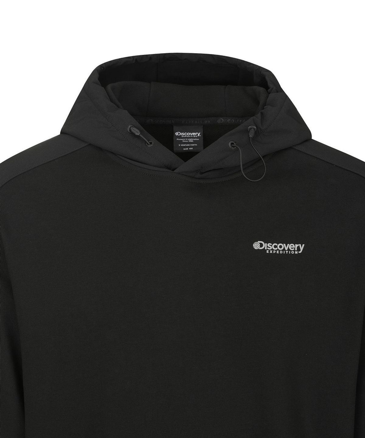 디스커버리 익스페디션(DISCOVERY EXPEDITION) 남성 하이브리드 후드티 (BLACK)