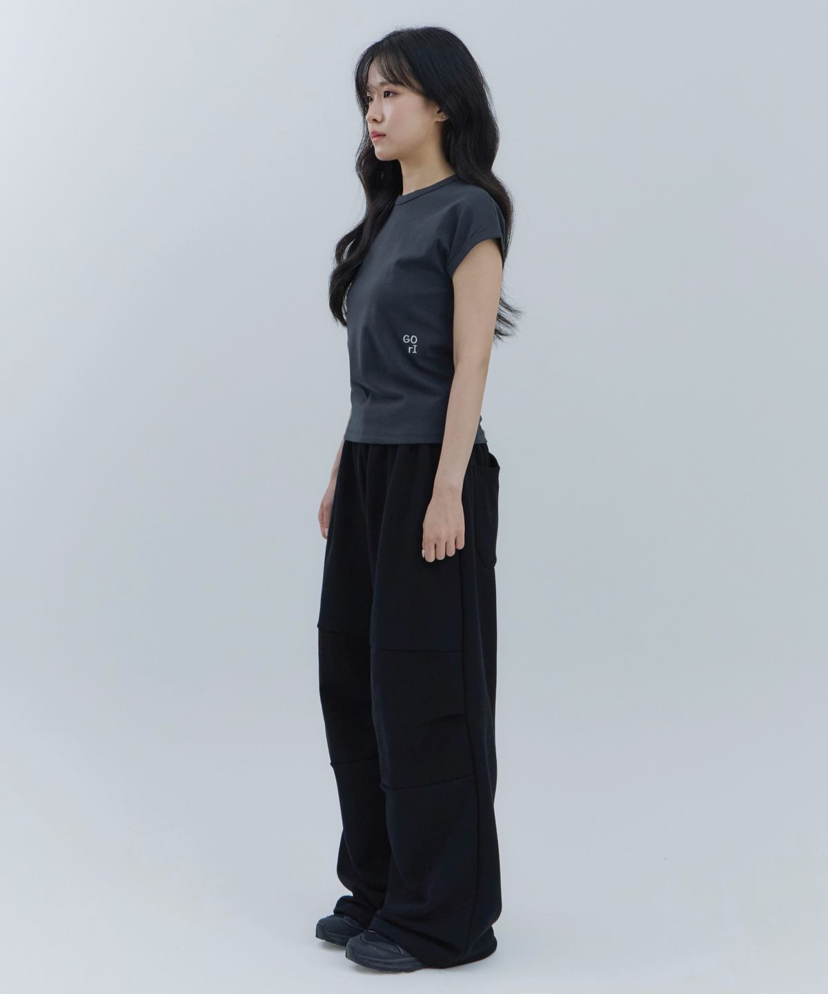고리(GORI) Wide Panel Pants (black)