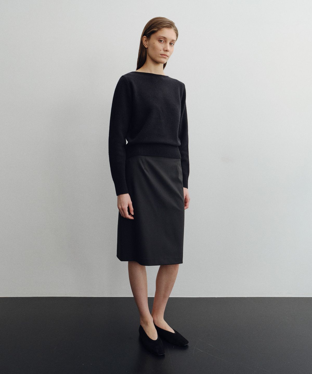 로트(LOTE) Fine Wool Boatneck Knit_2 Color