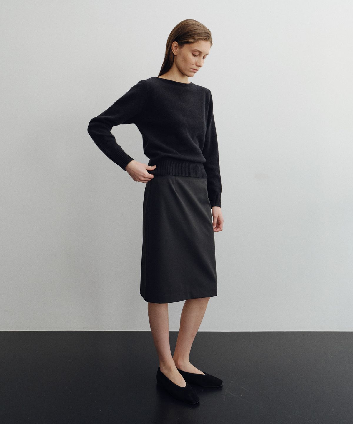 로트(LOTE) Fine Wool Boatneck Knit_2 Color
