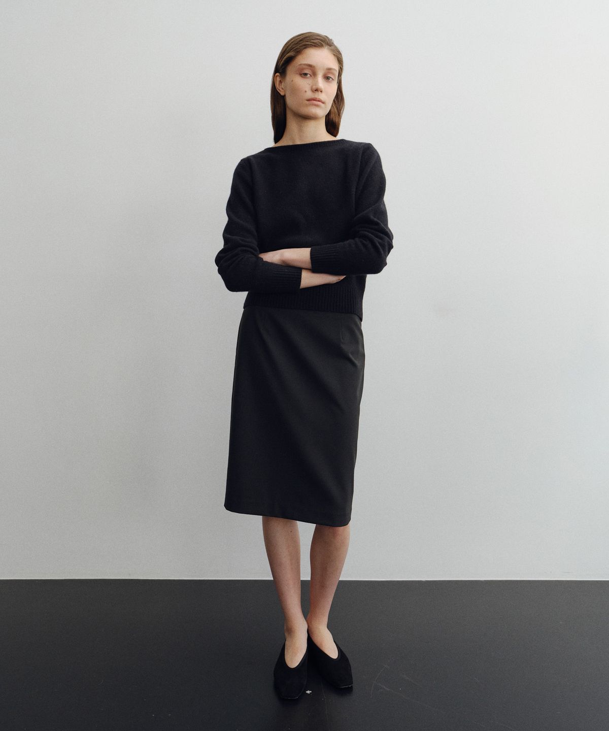 로트(LOTE) Fine Wool Boatneck Knit_2 Color