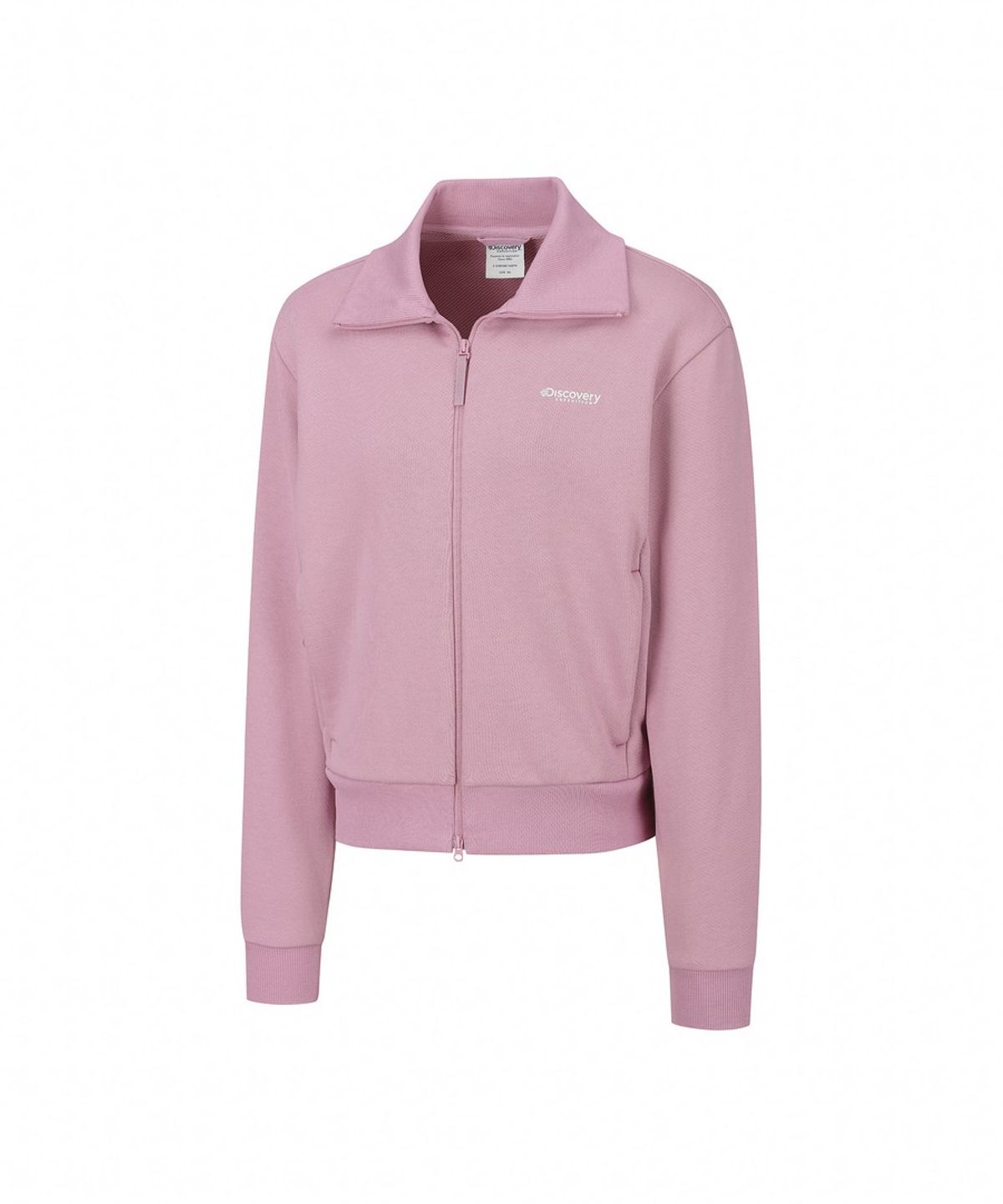 디스커버리 익스페디션(DISCOVERY EXPEDITION) 여성 조직 니트 하이넥 집업 (DARK PINK)