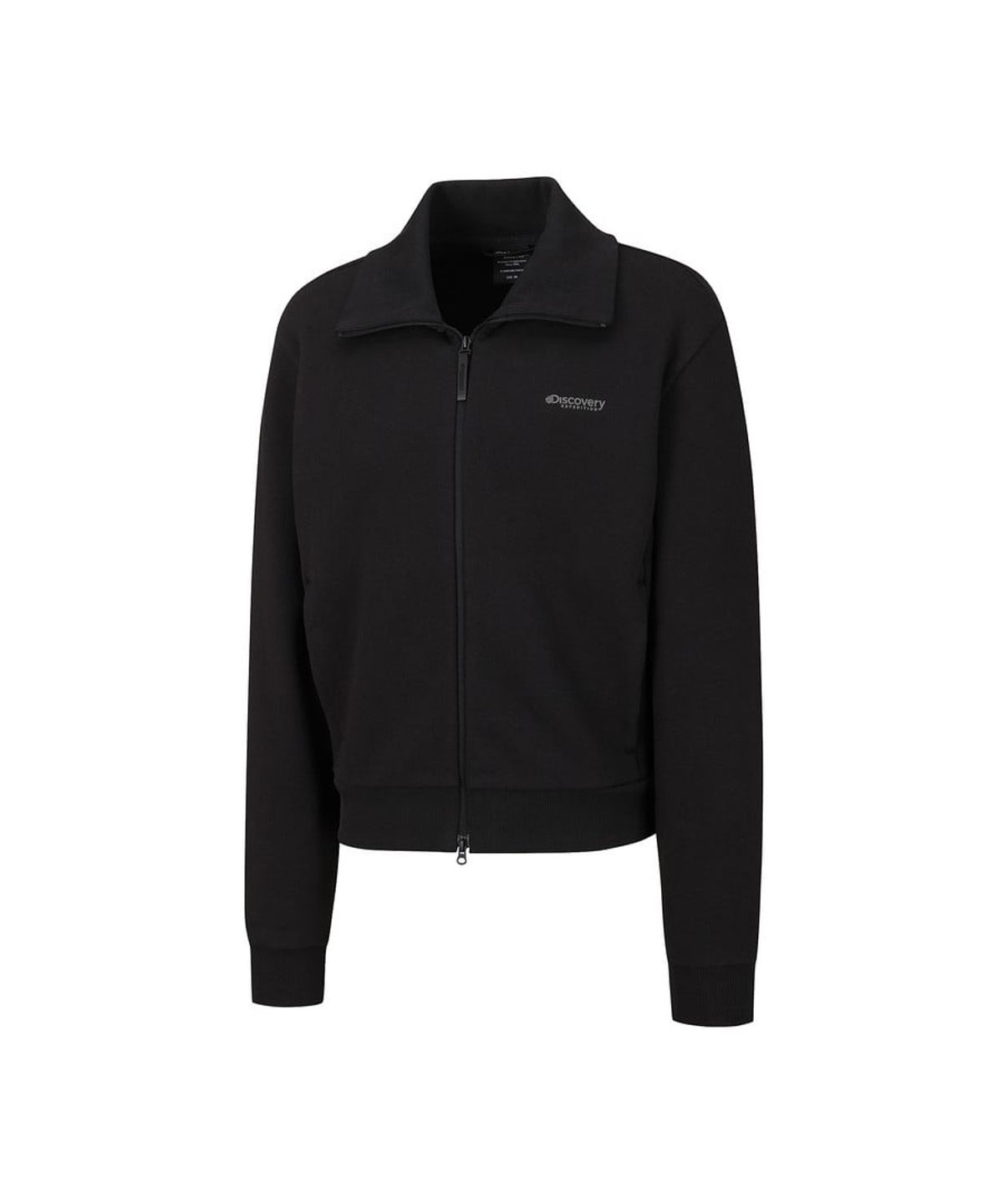 디스커버리 익스페디션(DISCOVERY EXPEDITION) 여성 조직 니트 하이넥 집업 (BLACK)