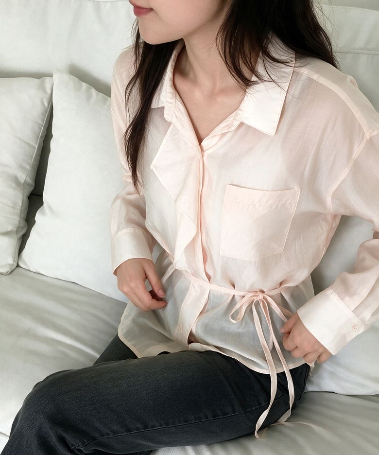 허리 스트랩 셔츠 RMYWG49RT2