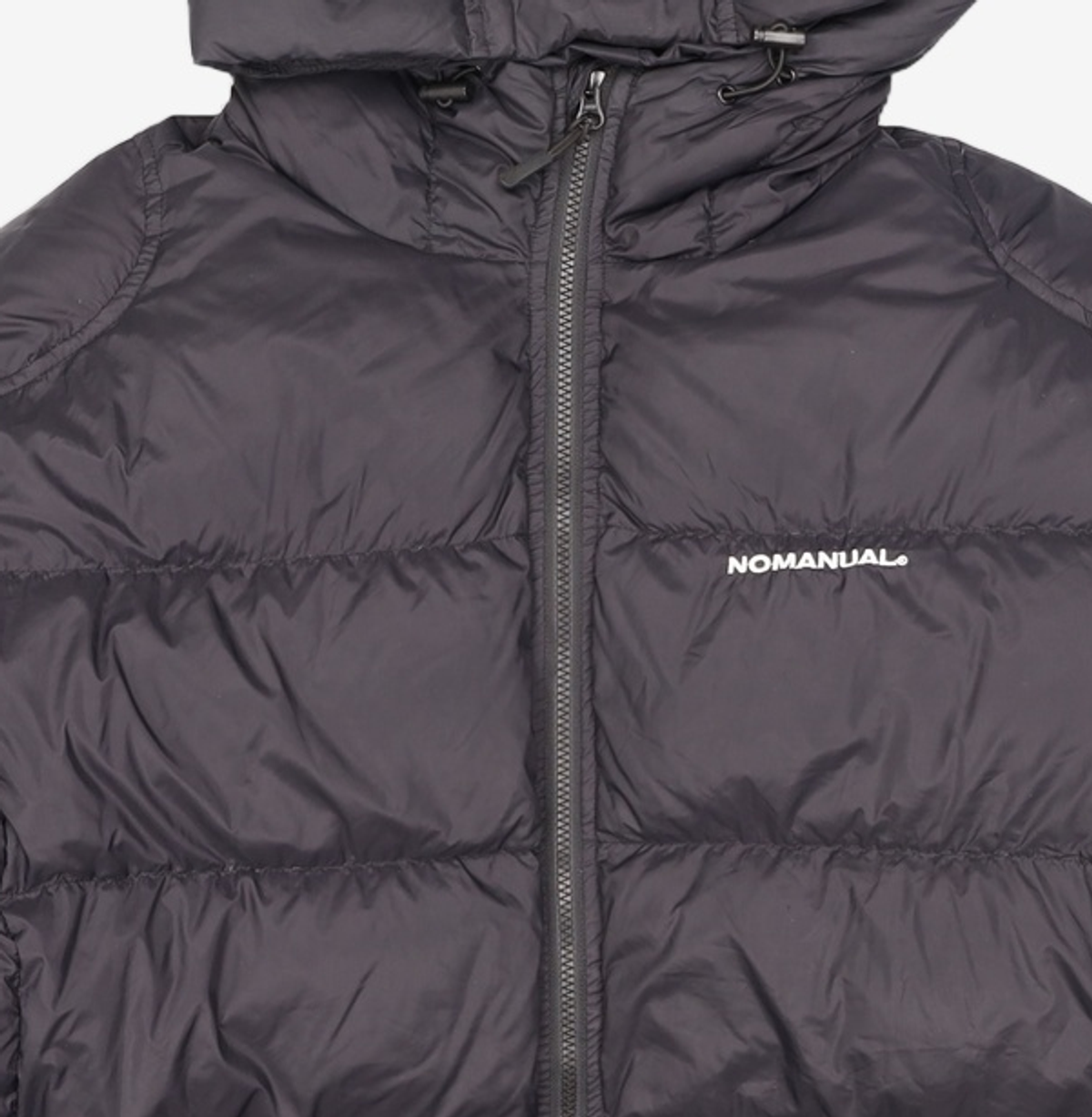 노매뉴얼(NOMANUAL) DIVISION HOODED DUCK DOWN - BLACK 105