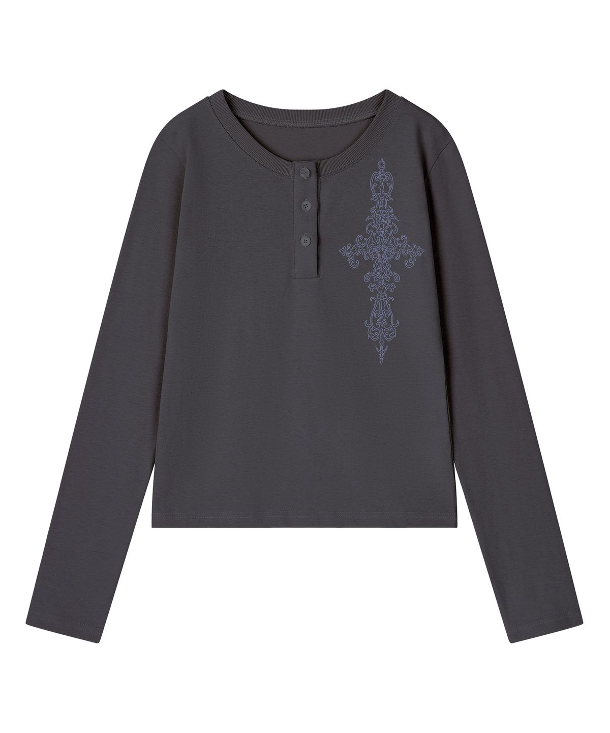 그레이버(GRAVER) [UNISEX]SIM CROSS 헨리넥 롱슬리브 티셔츠_3color