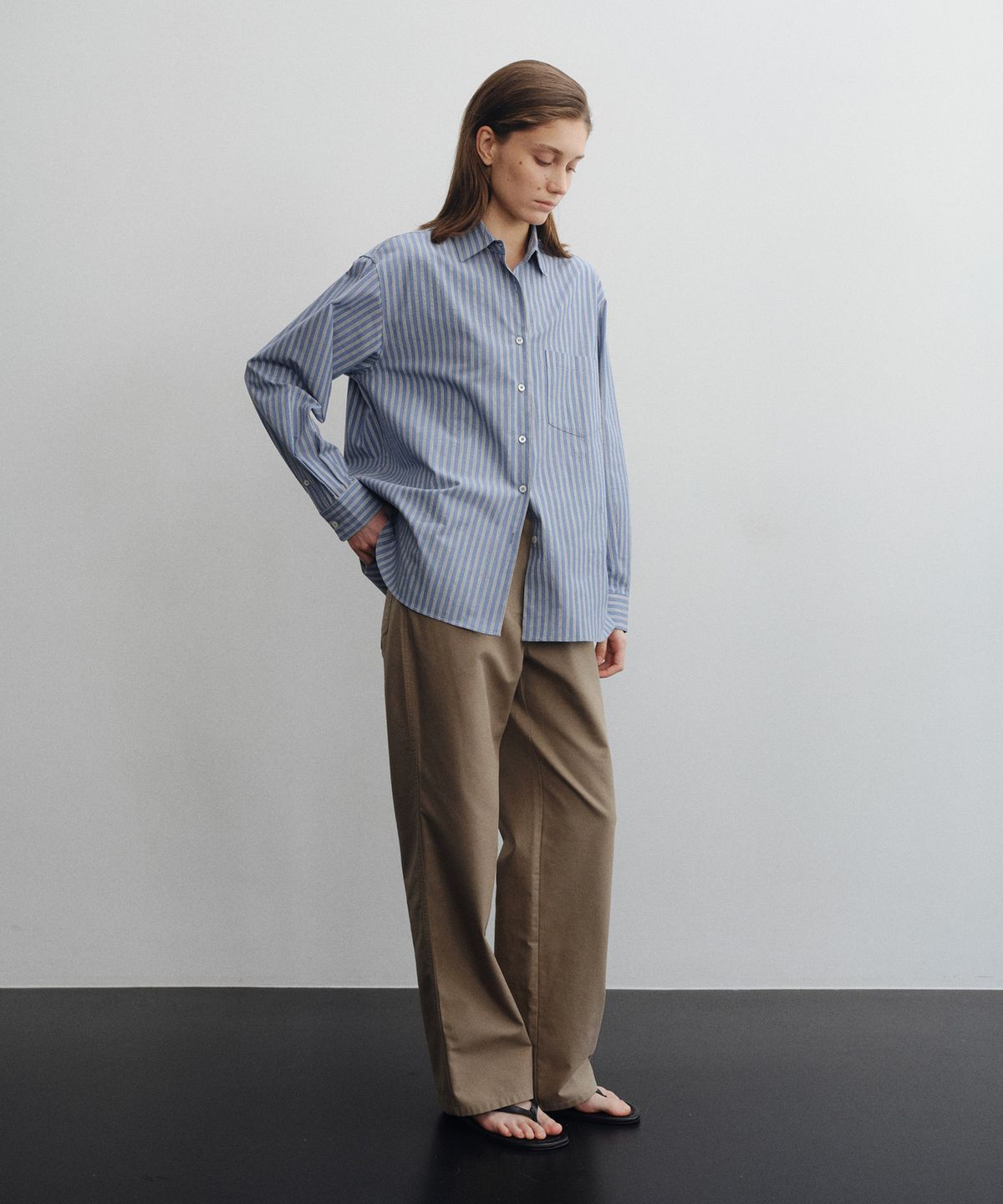 로트(LOTE) Exclusive Cotton Stripe Shirt