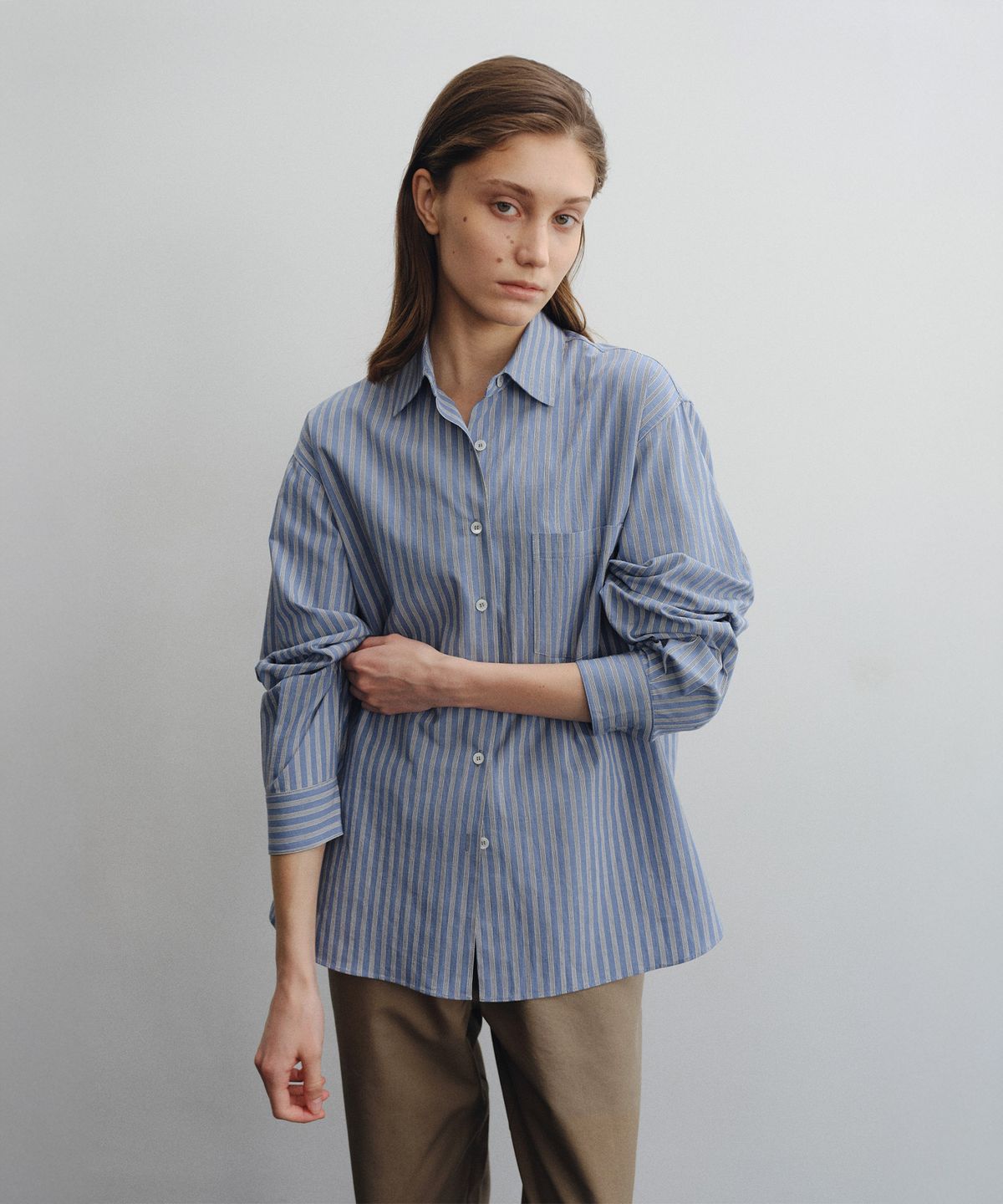 로트(LOTE) Exclusive Cotton Stripe Shirt