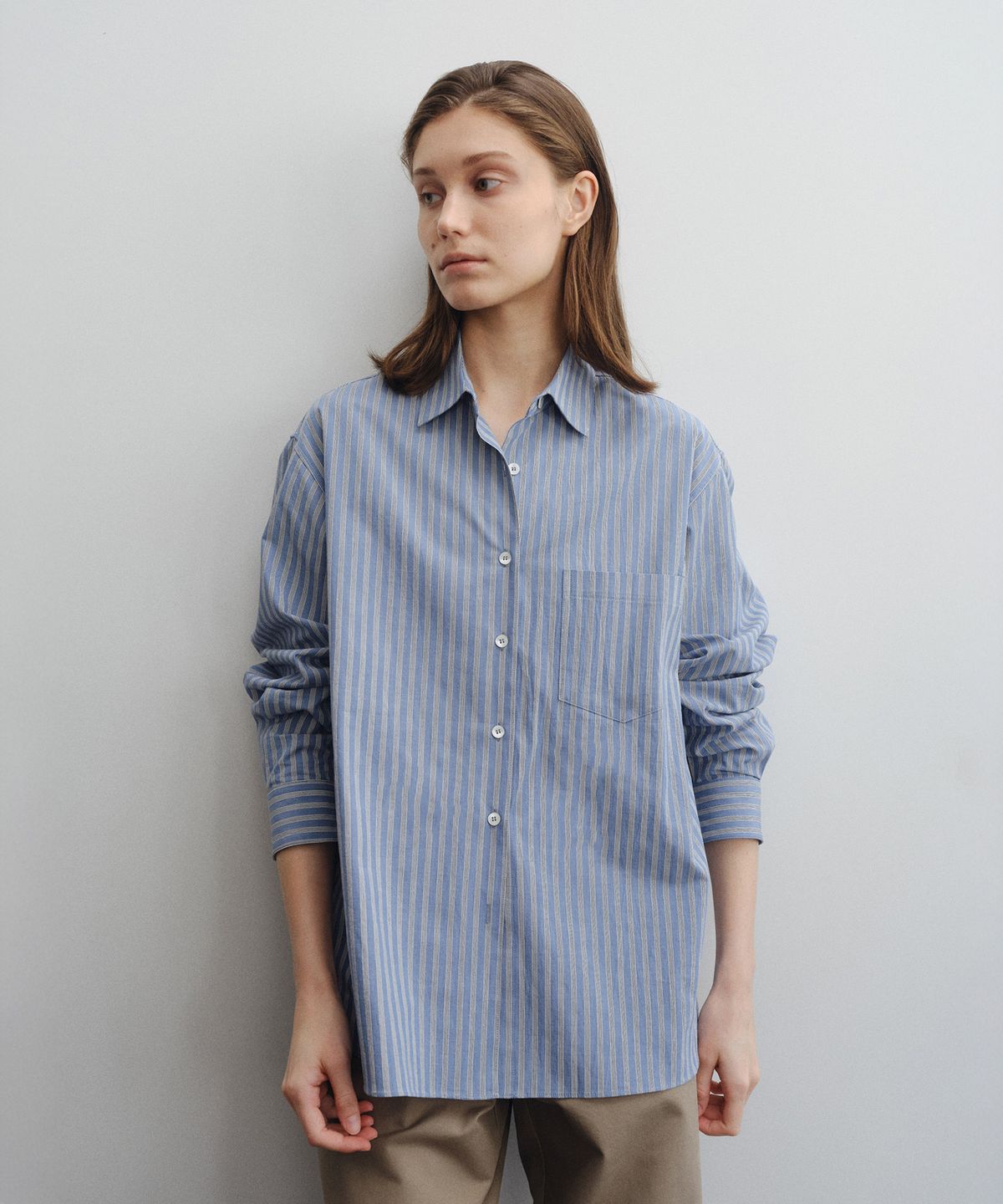 로트(LOTE) Exclusive Cotton Stripe Shirt