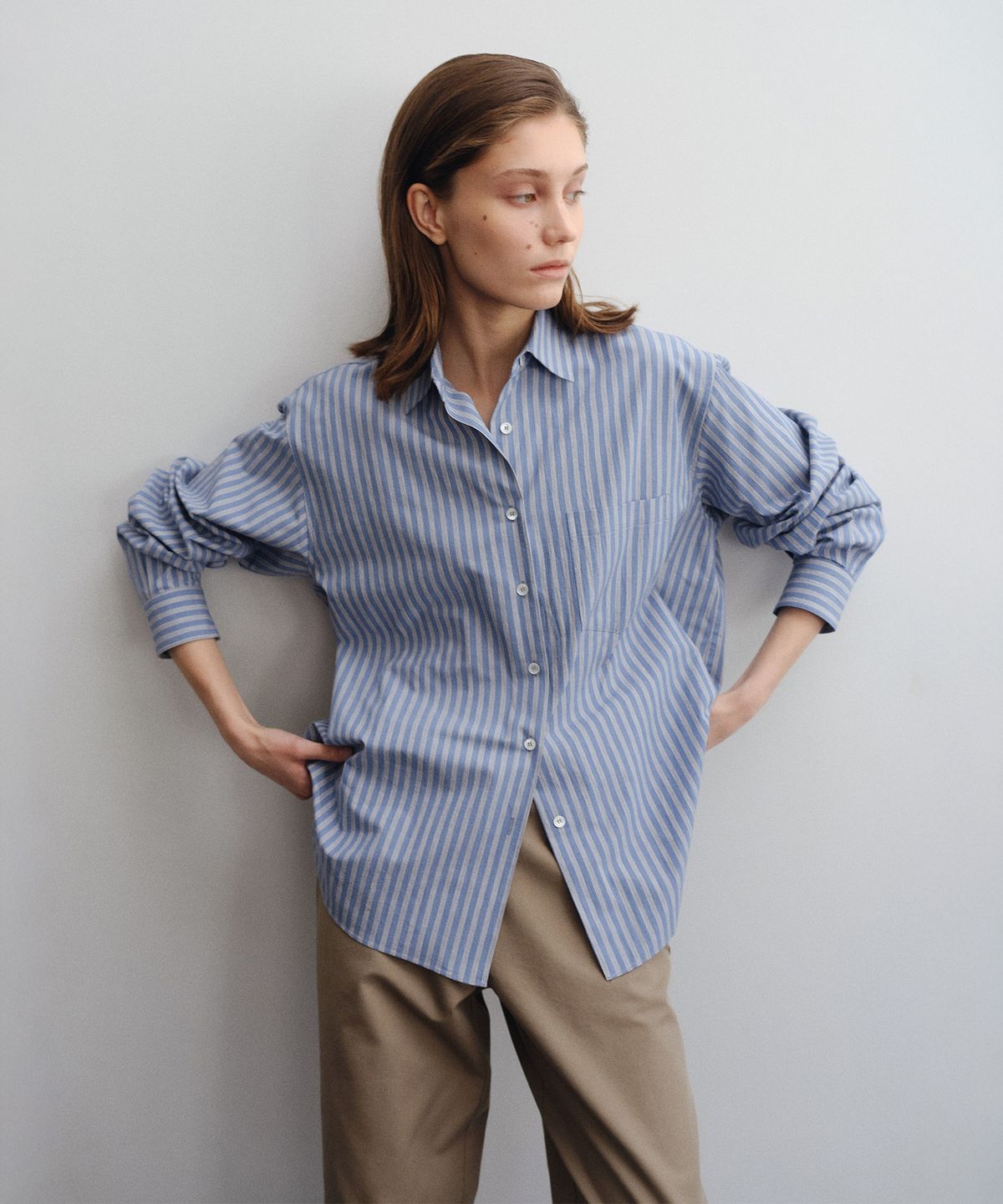 로트(LOTE) Exclusive Cotton Stripe Shirt