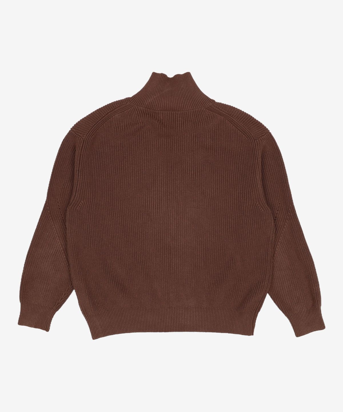 소신(SOCIN) Pure Cotton Ribbed Zip-up Knit (Brown) M