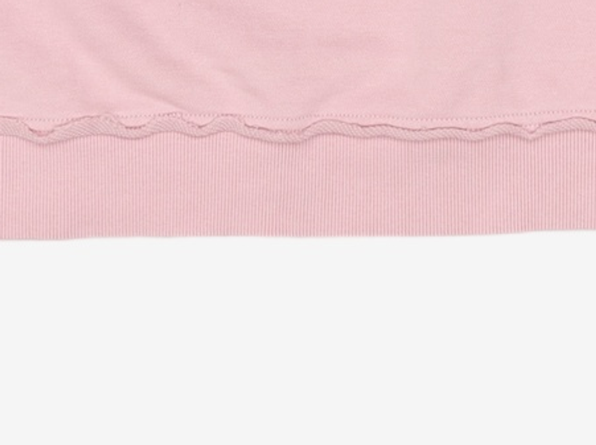 마리떼 프랑소와 저버(MARITHÉ + FRANҪOIS GIRBAUD) W CROP CLASSIC LOGO DENIM PATCH SWEATSHIRT dark pink M