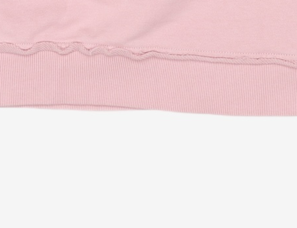 마리떼 프랑소와 저버(MARITHÉ + FRANҪOIS GIRBAUD) W CROP CLASSIC LOGO DENIM PATCH SWEATSHIRT dark pink M