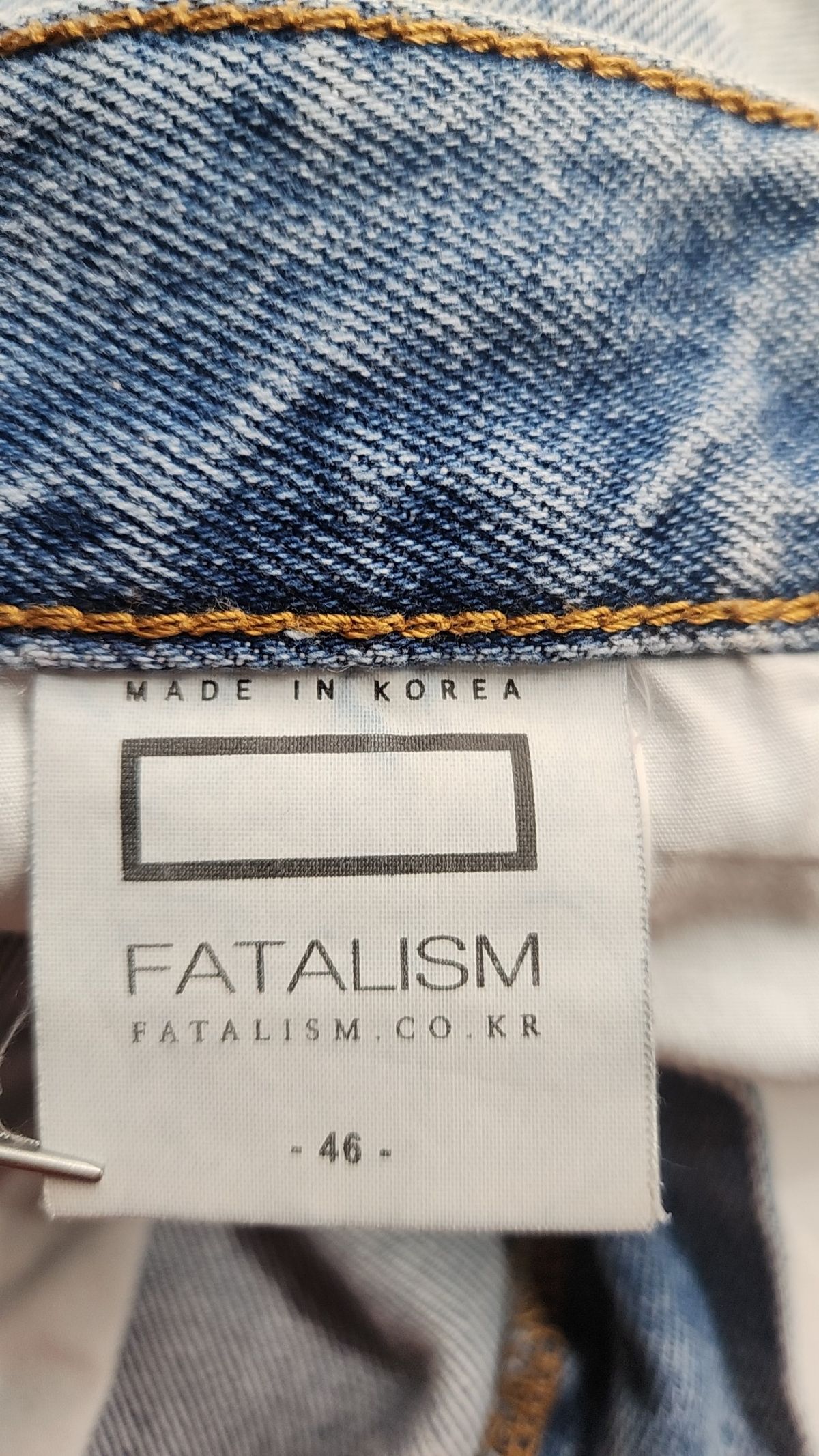페이탈리즘(FATALISM) 청/데님 팬츠 46
