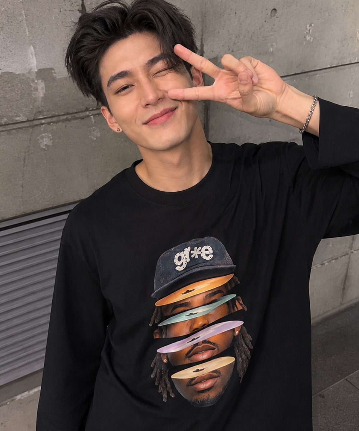 그레이버 오디너리(GRAVER ORDINARY) [ODNR UNISEX]Face Grae 롱슬리브 긴팔티셔츠_3color