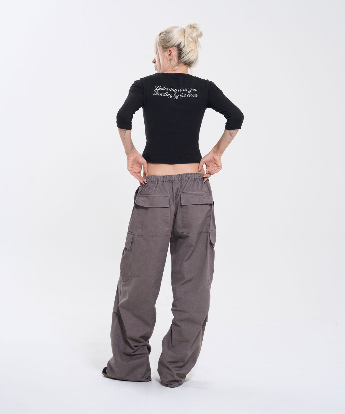 필프(PEALP) WIDE STRAIGHT CARGO PANTS  61 (DUSTY PURPLE)