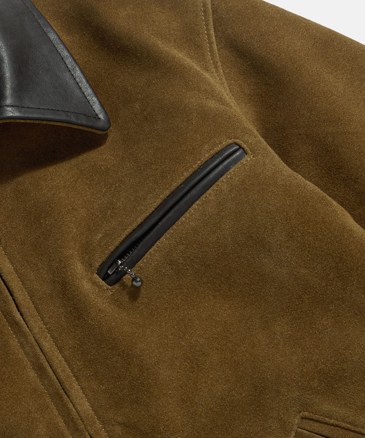 에스피오나지(ESPIONAGE) Suede Leather Single Jacket Camel