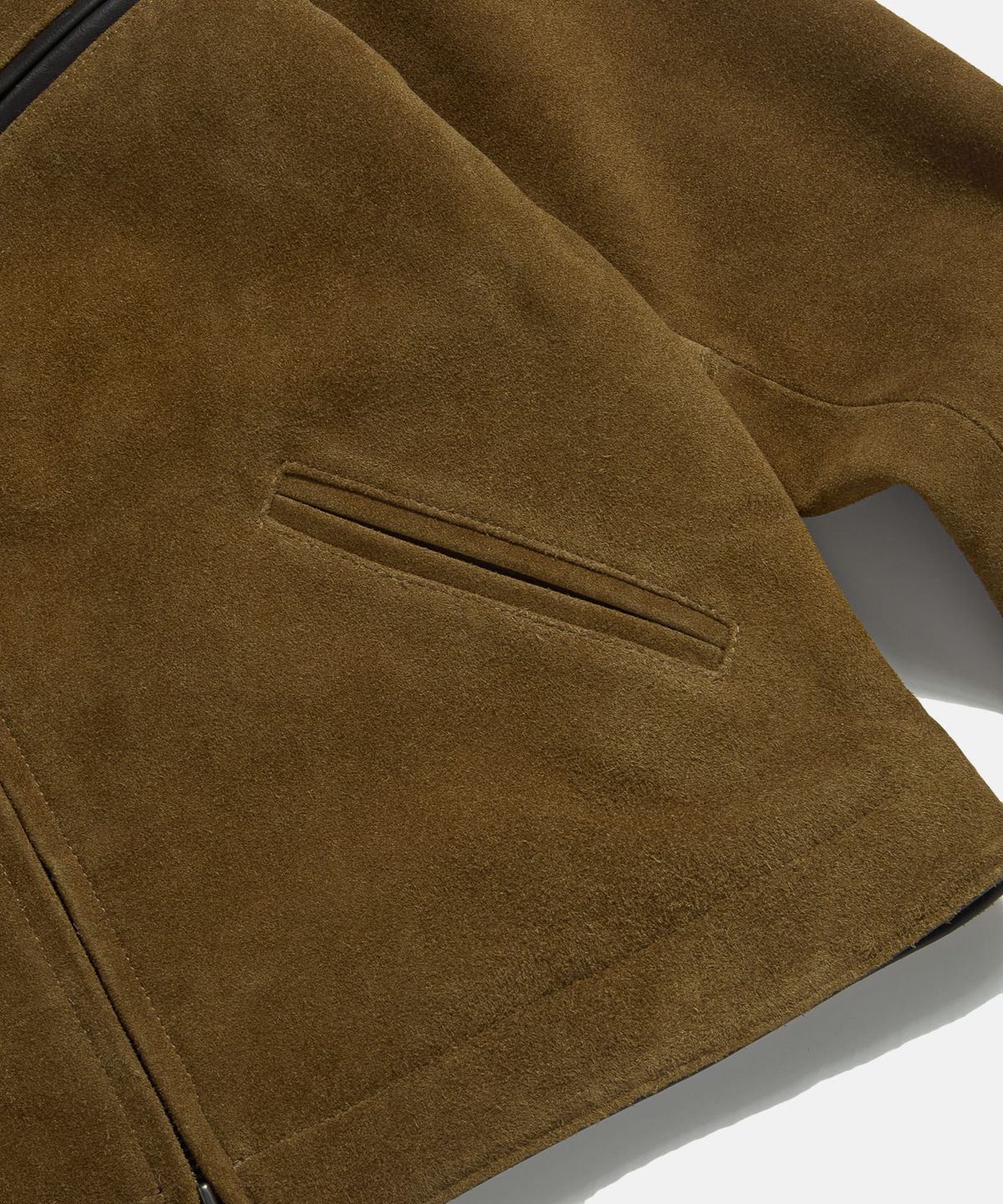 에스피오나지(ESPIONAGE) Suede Leather Single Jacket Camel