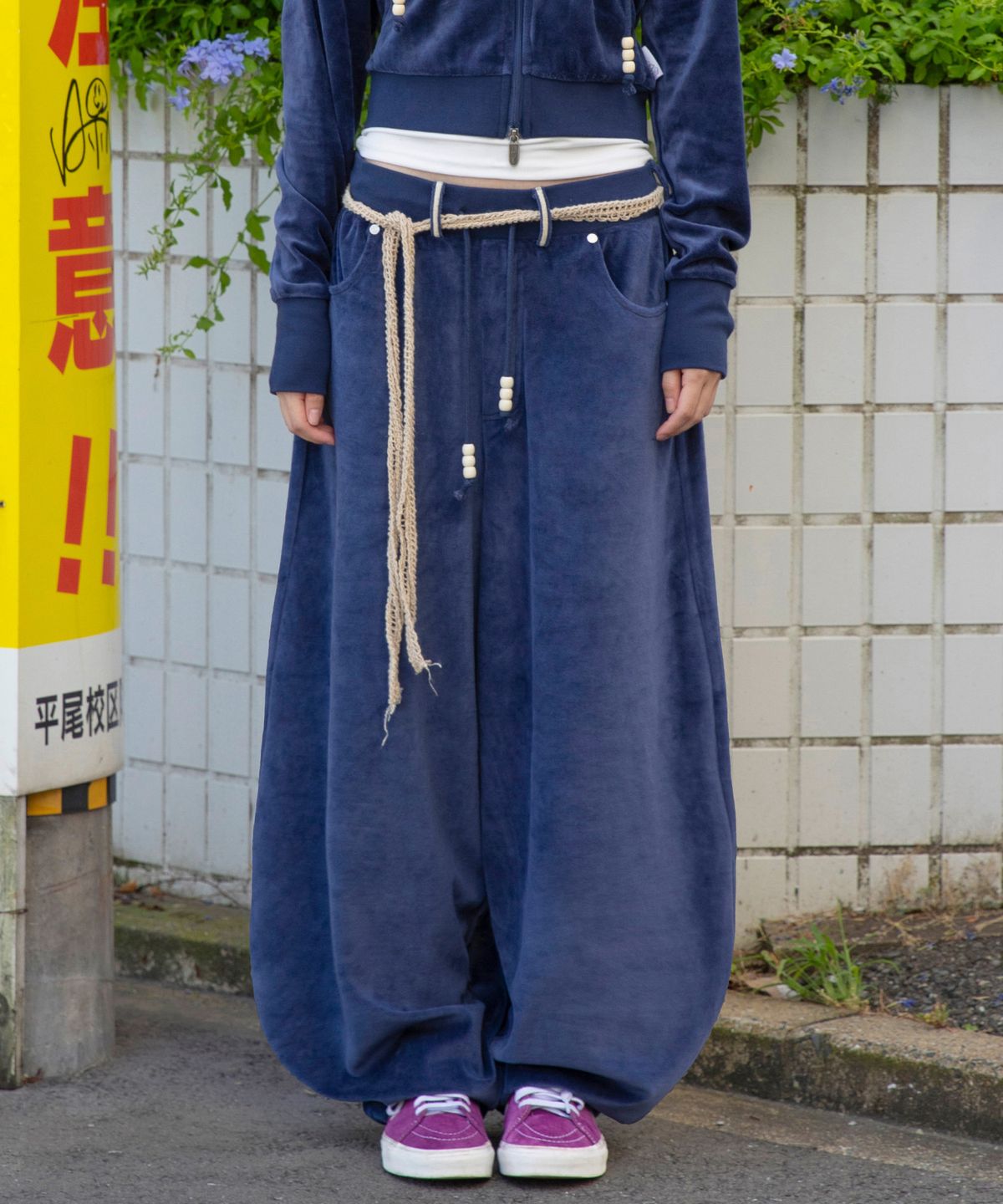 루나키후(RuNaKi'Hu') WXP076 호와리 벨루아 벌룬 팬츠 (NAVY)