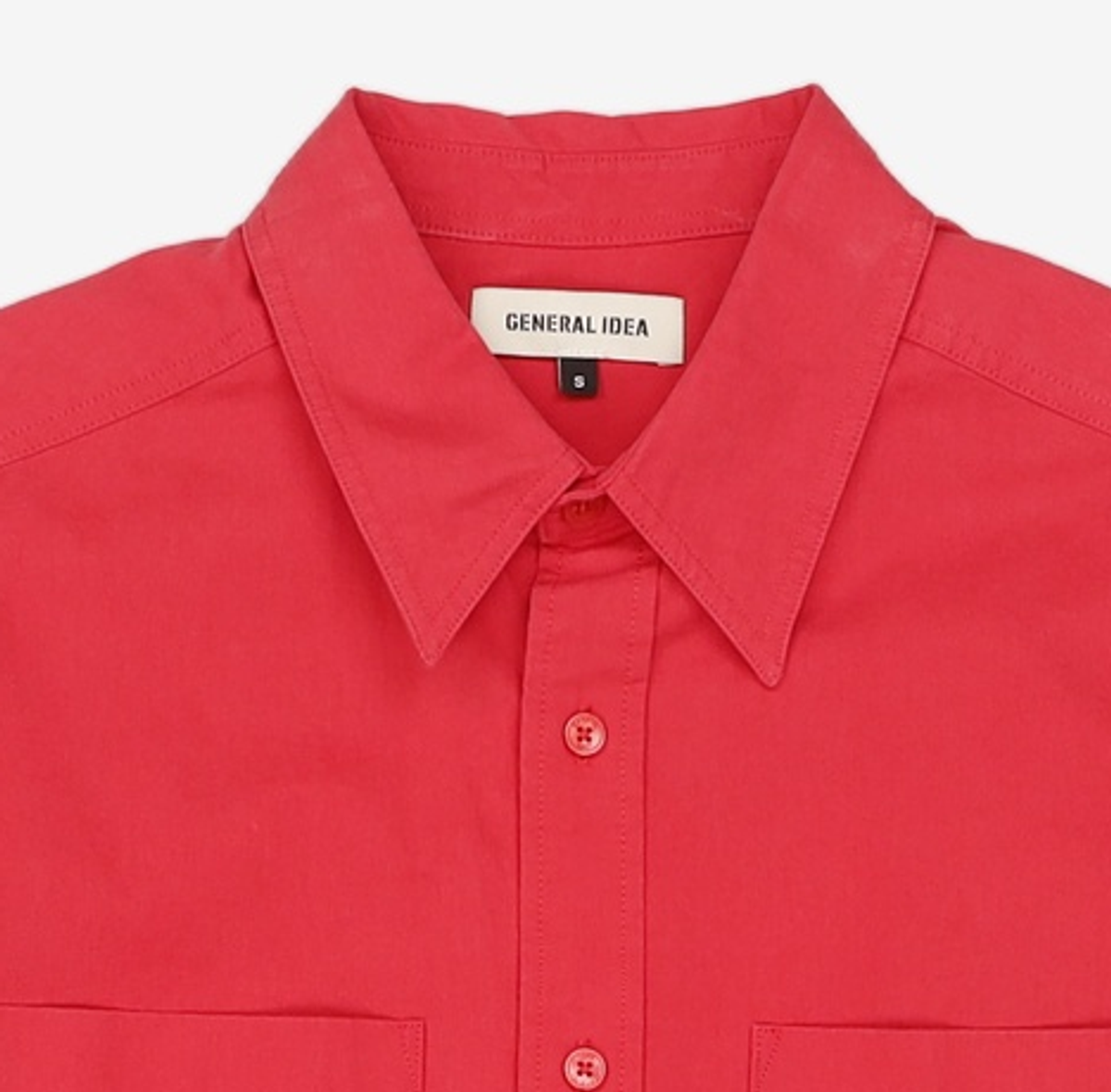제너럴 아이디어(GENERAL IDEA) UNISEX 워시드 워크 셔츠 [RED] / SBD4U03010 S