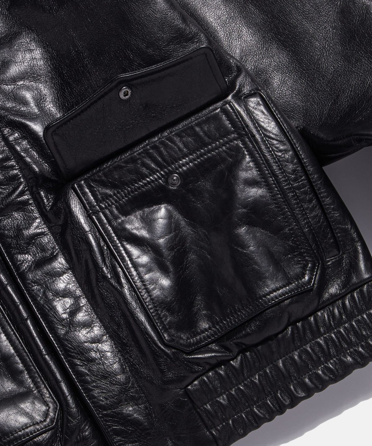 에스피오나지(ESPIONAGE) Buffalo Leather A-2 Jacket Black