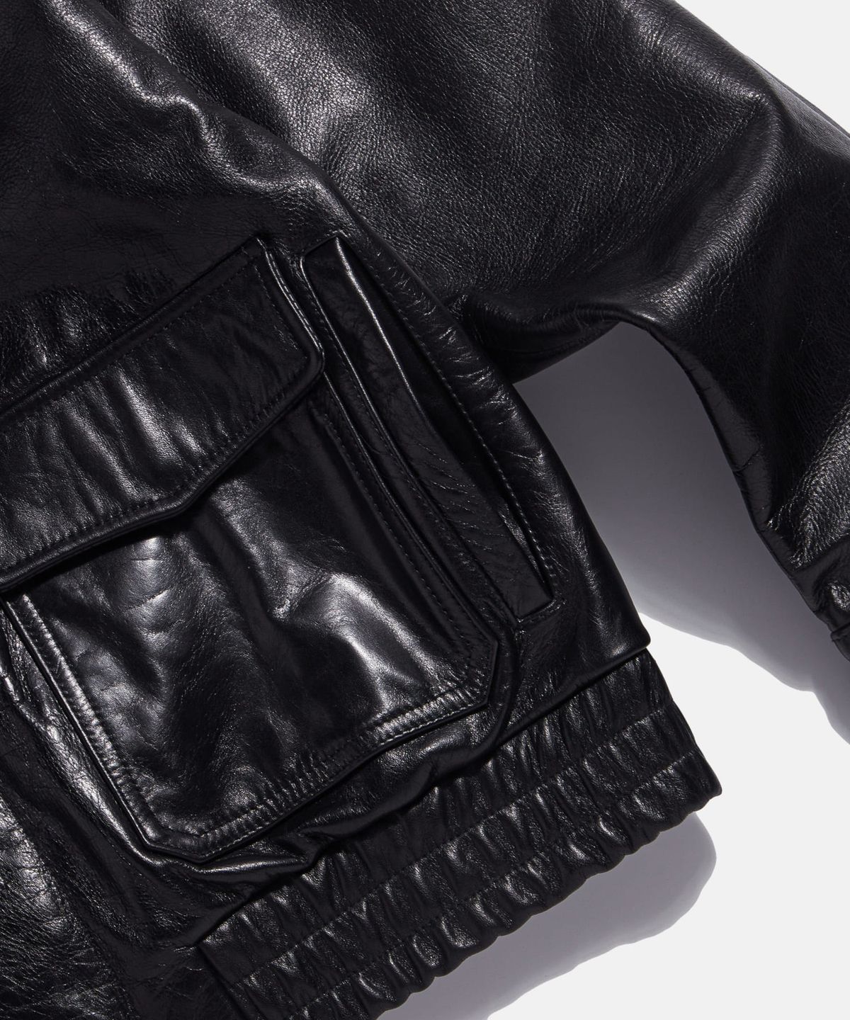 에스피오나지(ESPIONAGE) Buffalo Leather A-2 Jacket Black