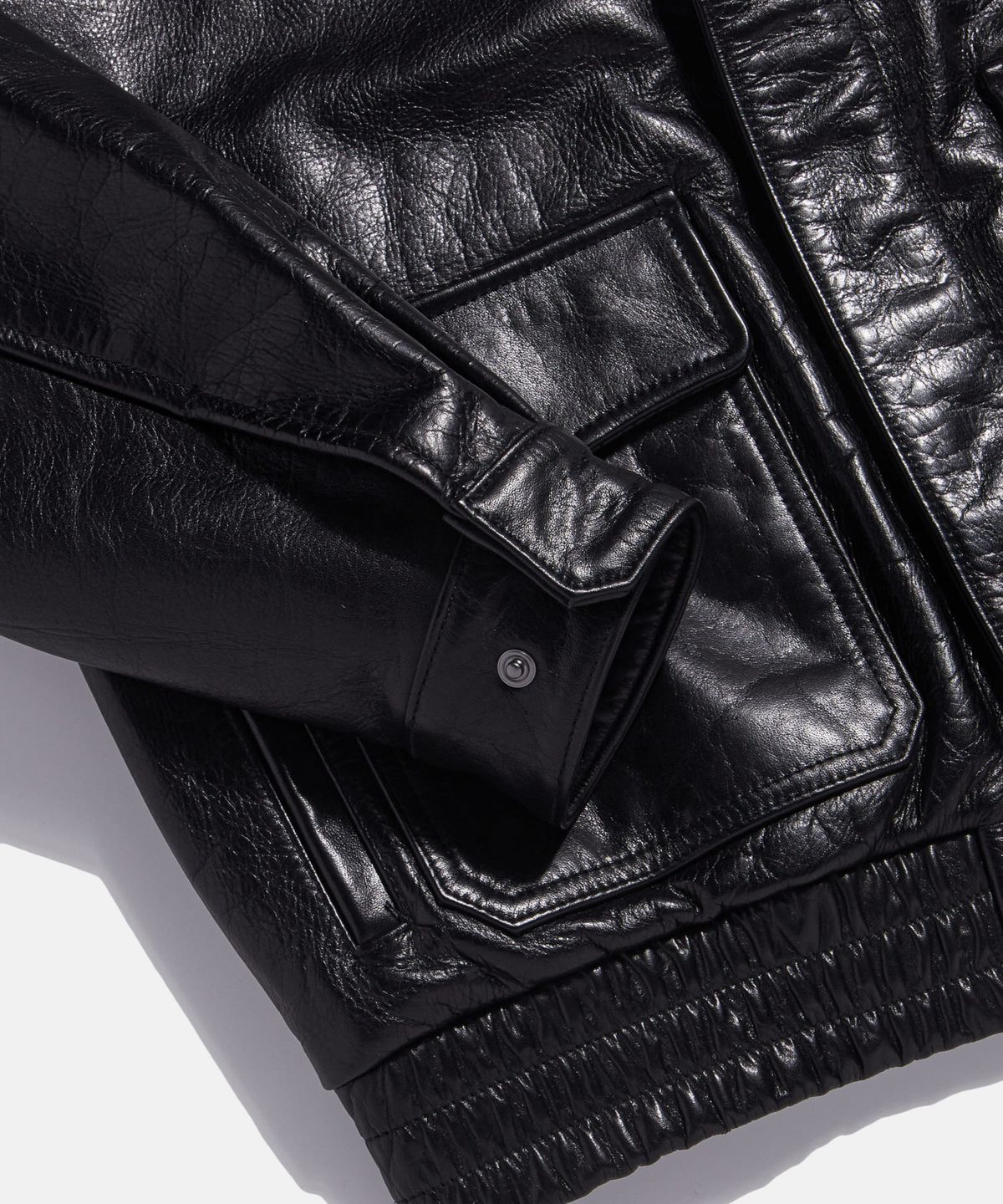 에스피오나지(ESPIONAGE) Buffalo Leather A-2 Jacket Black