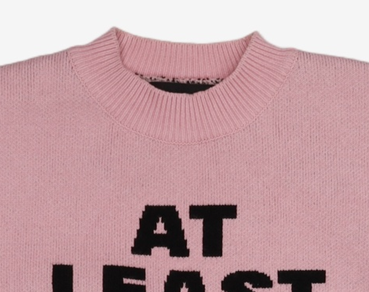 유희(YOUHEE) YOUHEE LETTERING PULLOVER KNIT PINK FREE