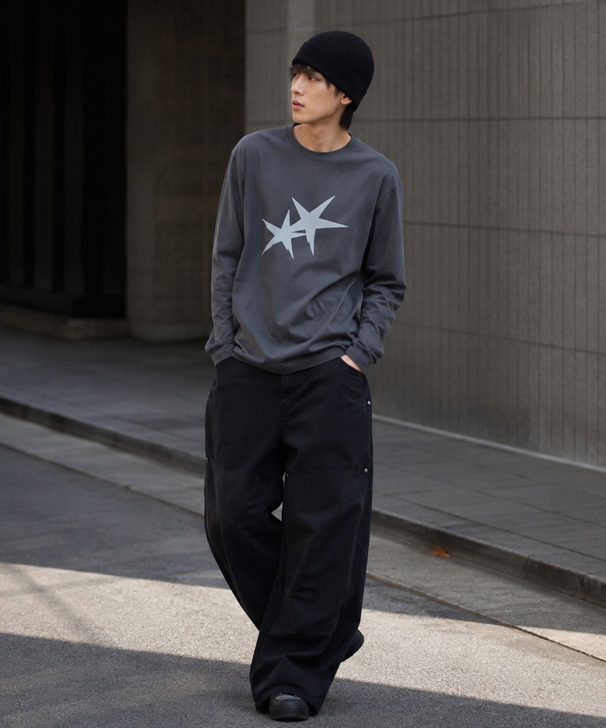 그레이버 오디너리(GRAVER ORDINARY) [ODNR UNISEX]Twins Star 롱슬리브 긴팔티셔츠_3color