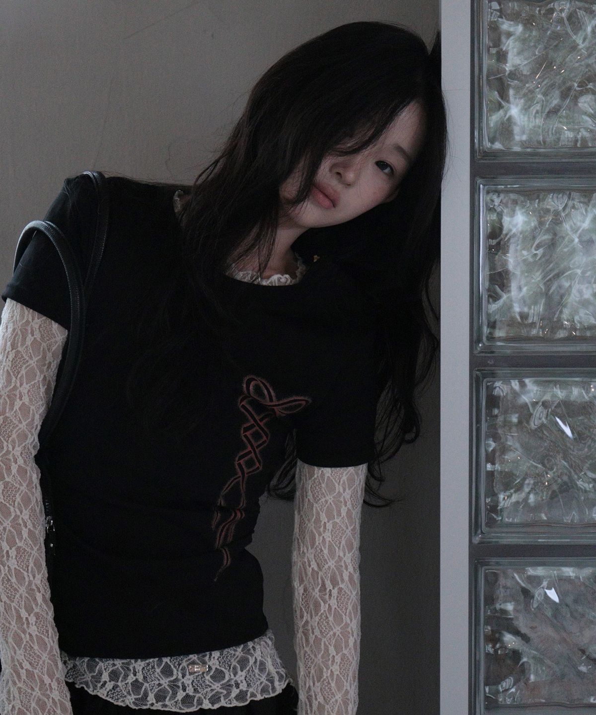 사오레(SAOLE) Two Way T-Shirt Black